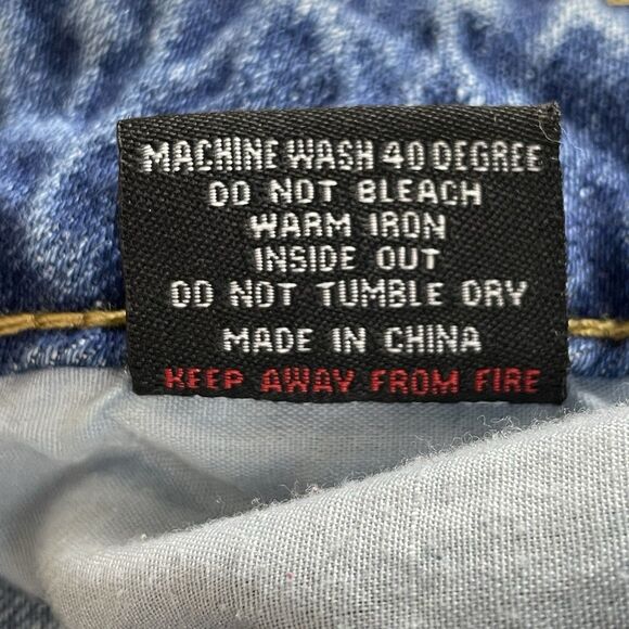 Pretty Little Thing Boyfriend Baggy Denim Jeans Women's US 10 Hi Rise Button Fly - Picture 8 of 16